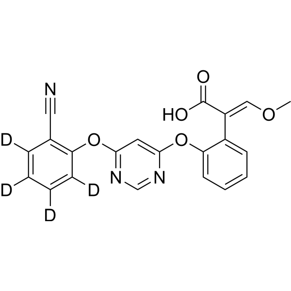 (E)-2-(2-((6-(2-Cyanophenoxy)pyrimidin-4-yl)oxy)phenyl)-3-methoxyacrylic acid-d4 1885255-09-7